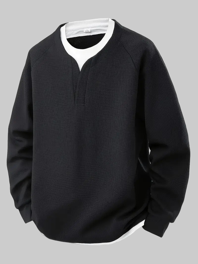 Léandre™ | T-shirt Manches Longues à Effet Superposé