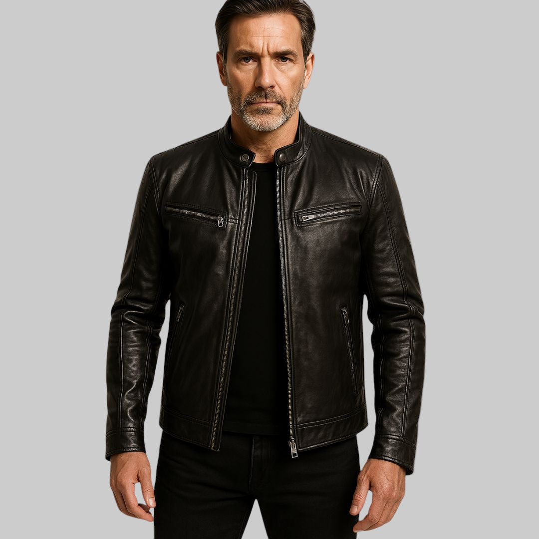 Marcien™ | Veste en cuir biologique pour hommes