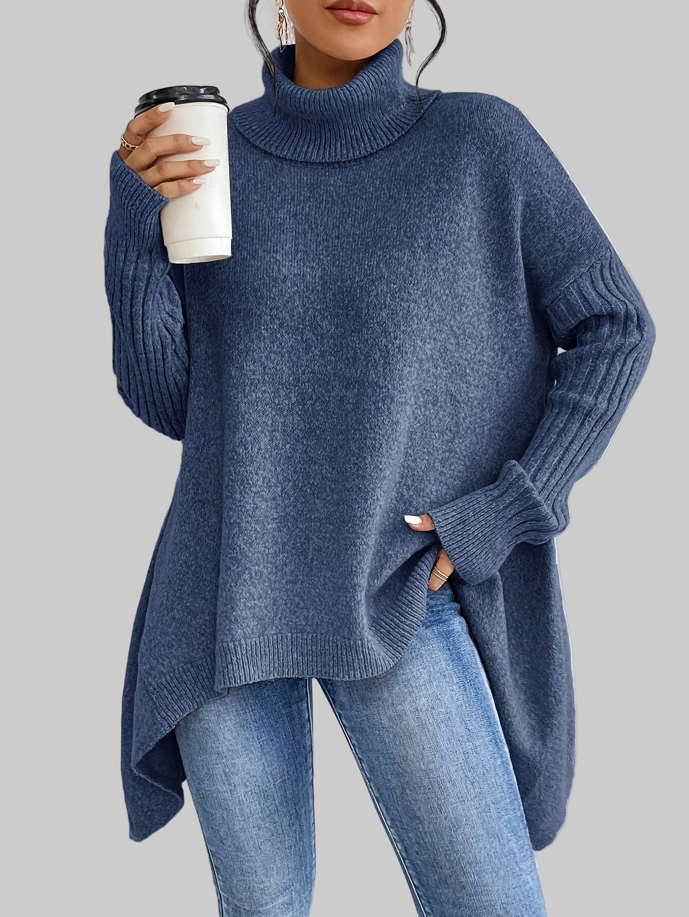 Élodie™ | Pull Col Roulé Oversize